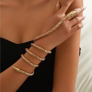 Serpentina Luxe Snake Wrap Ring Bracelet